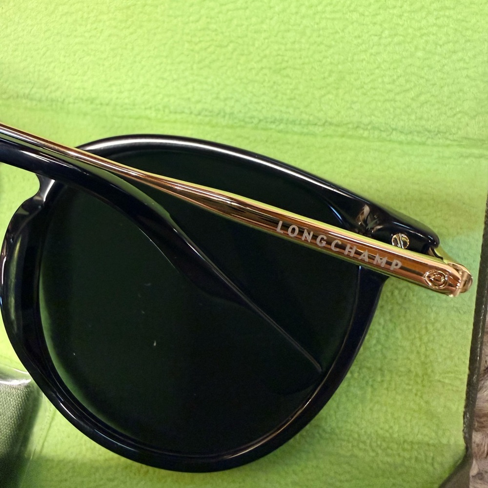 NWT LONGCHAMP Black round sunglasses 🕶️ LO646S-001 - Picture 11 of 12